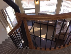 Wood and Iron Banister and Staircase NJ