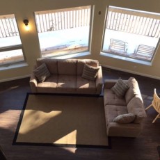 View from the second floor looking down on Living Room NJ